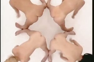 Sesión de ejercicios aeróbicos en línea de películas porno con niñas